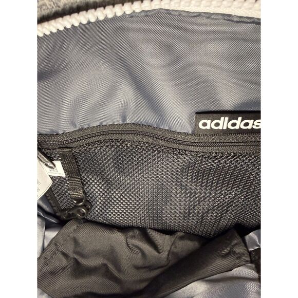 Adidas Charcoal Gray Backpack White Logo Accents Adjustable Shoulder Straps - Picture 12 of 12